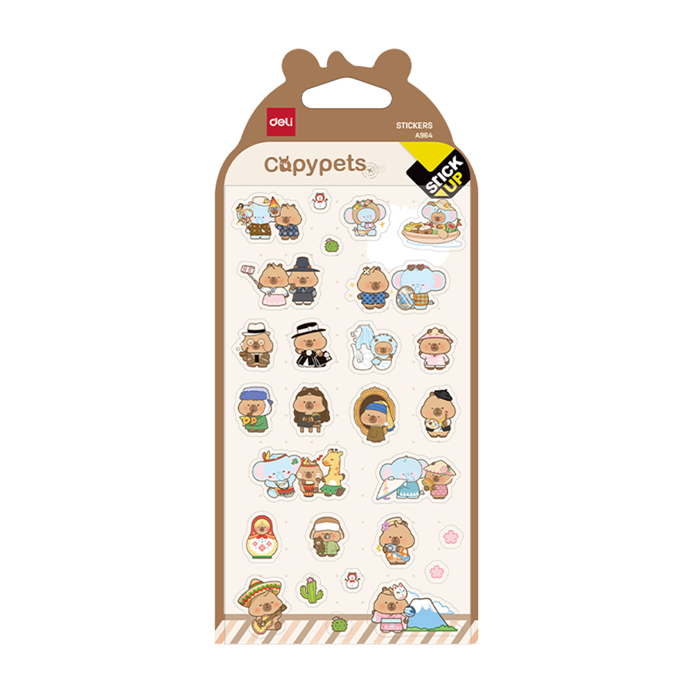 Stickers Decorativos Capypets *UMV-1 Pack de 12 set*