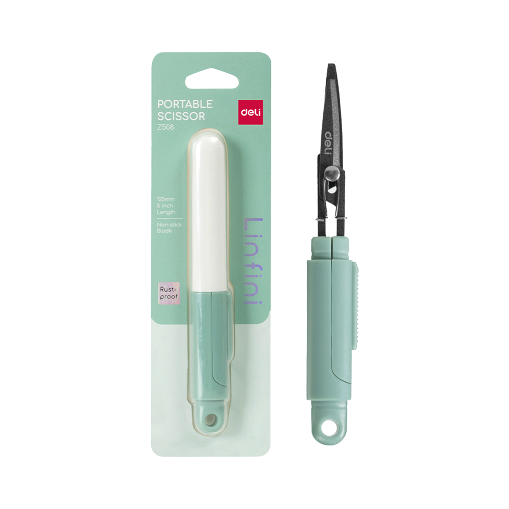 Tijera Portátil de Bolsillo Linfini 125mm Verde *UMV-1 und*