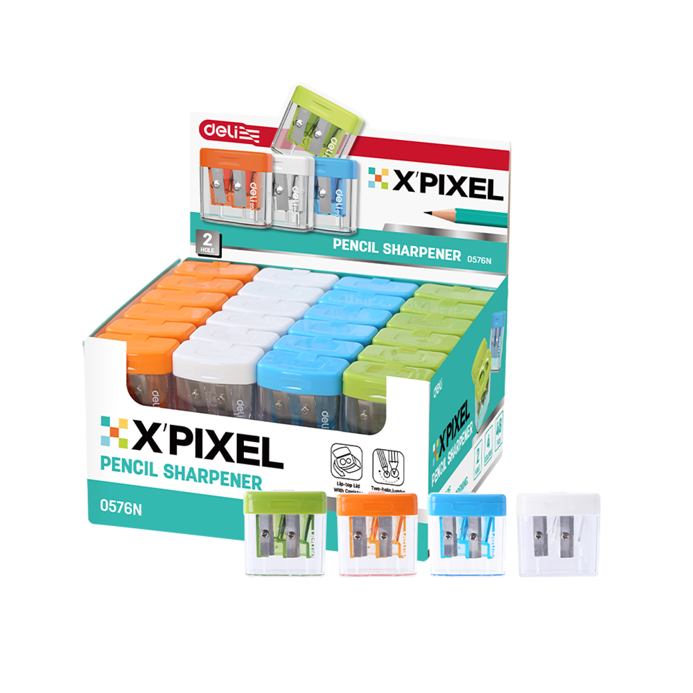 Sacapuntas Manual X-Pixel de Doble Orificio Deli *UMV- 1 Display 24 und*