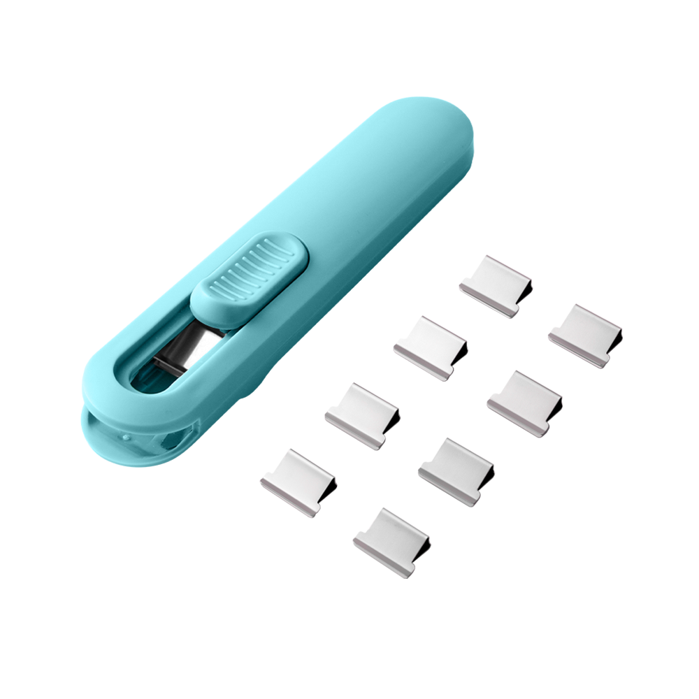 Dispensador Clip Pinza Nusign Azul 40 pag Deli  *UMV- 1 Und*