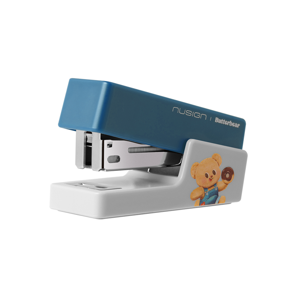 Engrapadora Mini 12 pág. Butterbear Azul Deli grapas 24/6 y 26/6 *UMV-1 und*