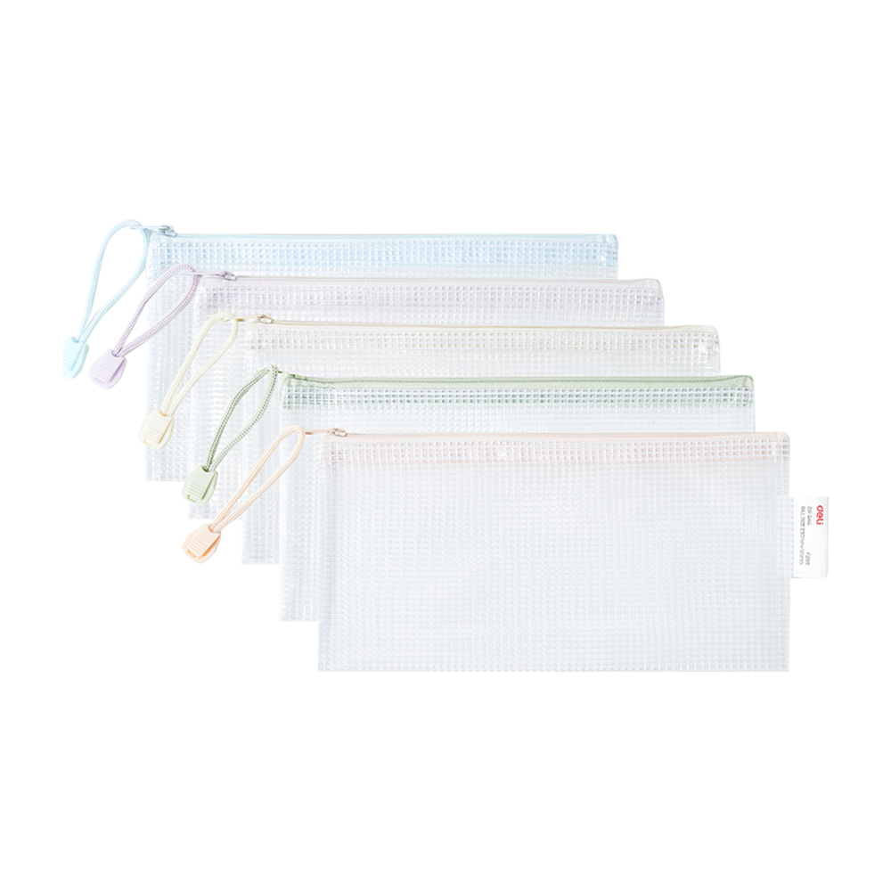 Sobre Plastico 23x12x0.50cm Transparente con Cierre Deli *UMV-1 pack de 10 und*