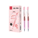 Bolígrafo de Gel Negro Aromatizado Rosa Retráctil 0.5mm Deli *UMV-1 caja de 12und*