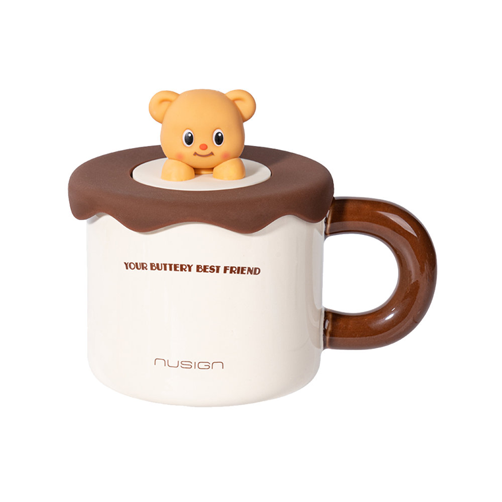 Taza de Ceramica ButterBear de 380ml Marron *UMV - 1 und*