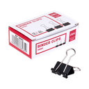 Clip Binder Negro 19mm Deli Caja de 12 und *UMV-Inner de 12 cajas*