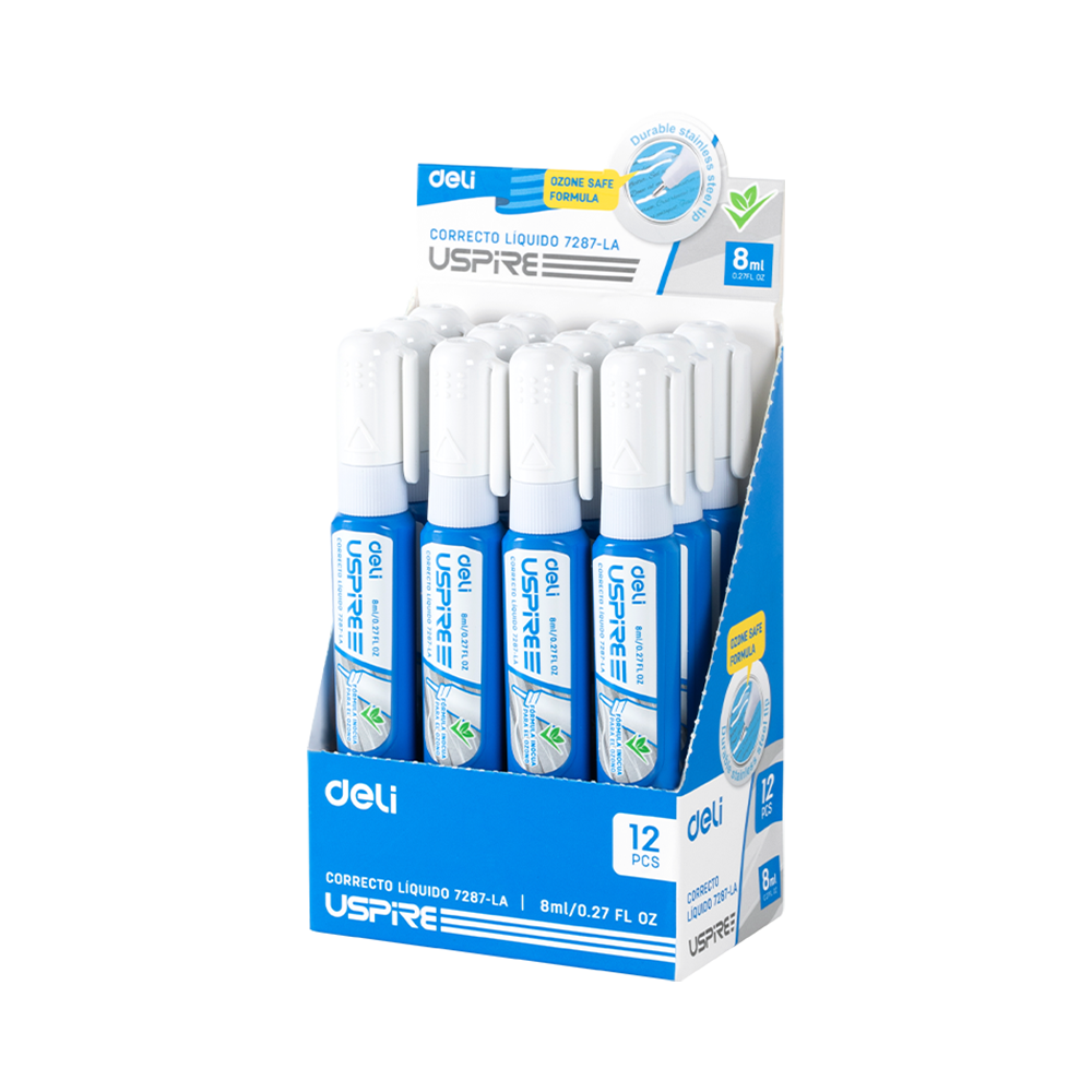 Corrector Líquido Cover Up Blanco 8ml Deli *UMV-Display 12und*