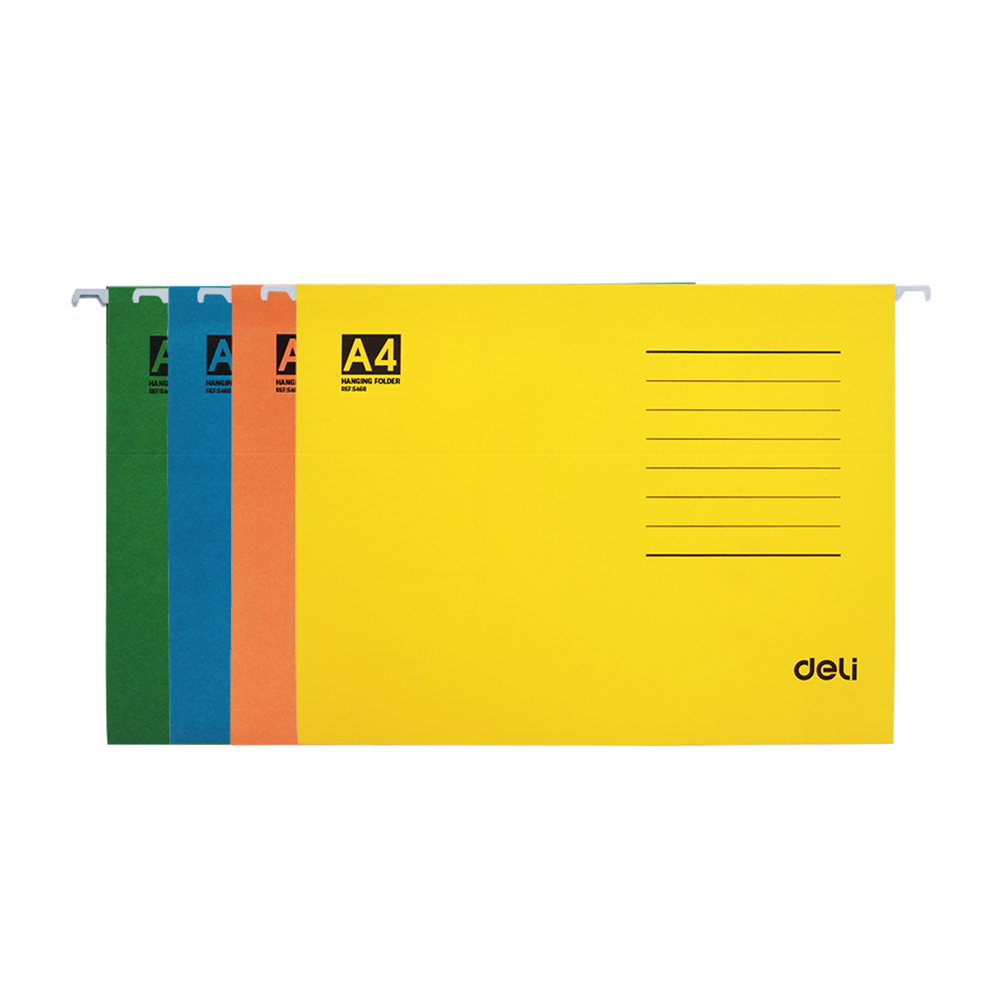 Carpeta Colgante Deli RIO Tamaño A4 Colores Surtidos con Varilla de Acero *UMV Inner 25und*