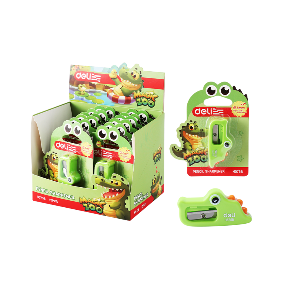 Sacapuntas Escolar Magic Zoo Cocodrilo Con Deposito Deli *UMV- Display 12und *