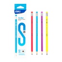 Lápiz de Grafito2B Neón Scribe-Deli caja de 12und *UMV-4 cajas surtidas*