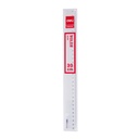 Regla Plástica Transparente 30cm Deli *UMV-Inner 20und*
