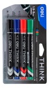 Set Marcador Permanente  4 colores p/biselada Think-Deli *UMV-6 Blisters*