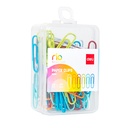 Clips de colores #4 33mm caja plástica de 100und *UMV-10 cajas*
