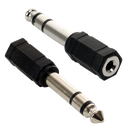 Adaptador convertidor Steren plug 6.3 mm a jack 3.5 mm