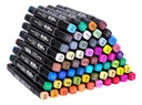 Marcadores doble punta Color Emotion-Deli p/biselada & p/fina 60 colores *UMV-1und*