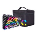 Marcadores doble punta Color Emotion-Deli p/biselada & p/fina 80 colores *UMV-1und*
