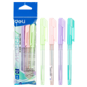 Boligrafo Azul Extra Suave Arrow Deli pastel pack 4und *UMV-6packs*