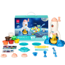 Set Plastilina Dough Cohete Espacial Deli 6 colores / 19 accesorios *UMV-1und*