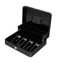 Caja Chica de efectivo metálica negra Deli 90x300x240mm *UMV-1und*