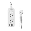 Regleta multicontactos de 6 salidas y cargador USB C PD 20W y  2 USB 12W
