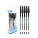 Bolígrafo negro extra Suave con tapa Deli 1mm Bolsa 5u *UMV- 1 bolsa*
