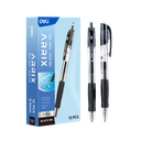 Bolígrafo negro de gel c/grip retráctl Arrix - Deli *UMV-1 caja de 12und*