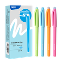 Bolígrafo azul de gel borrable c/tapa colores surt Deli *UMV-1 caja de 12und*