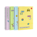 Cuaderno de rayas espiral A5 60 hojas Deli 4 variantes *UMV-4 und surtidos*
