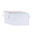 Sobre Plástico Deli A5 Cierre Cremallera colores pasteles *UMV-1pack de 10 unid*