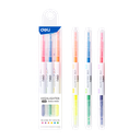 Set de resaltador 6 colores doble punta/biselada 1-3mm Deli *UMV-Inner 12 sets*