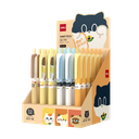 Bolígrafo de Gel Lucky Meow Negro 0.5 mm Deli *UMV-Display 36 u*