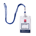 Portacarnet Transparente c/Lanyard Deli *UMV- Inner 40 u*